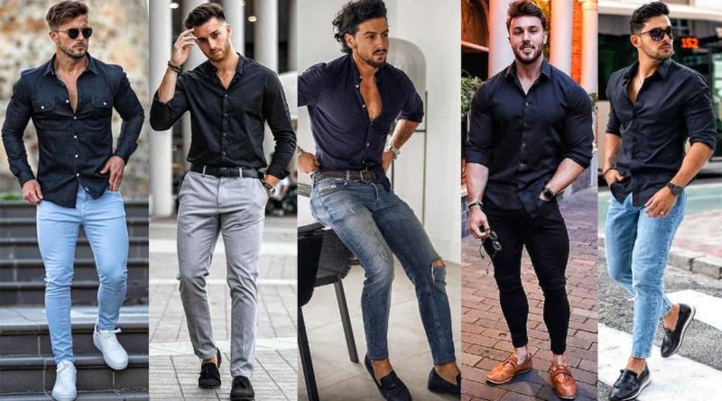 Black Shirt | Black Shirt Outfits Ideas for Men | Formal Clothing | Men ...