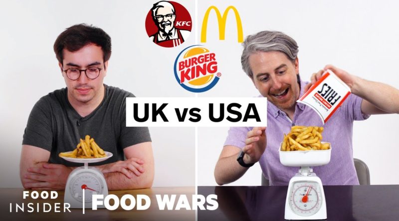 US vs UK Portion Size Differences (KFC, McDonald’s, Burger King) | Food Wars