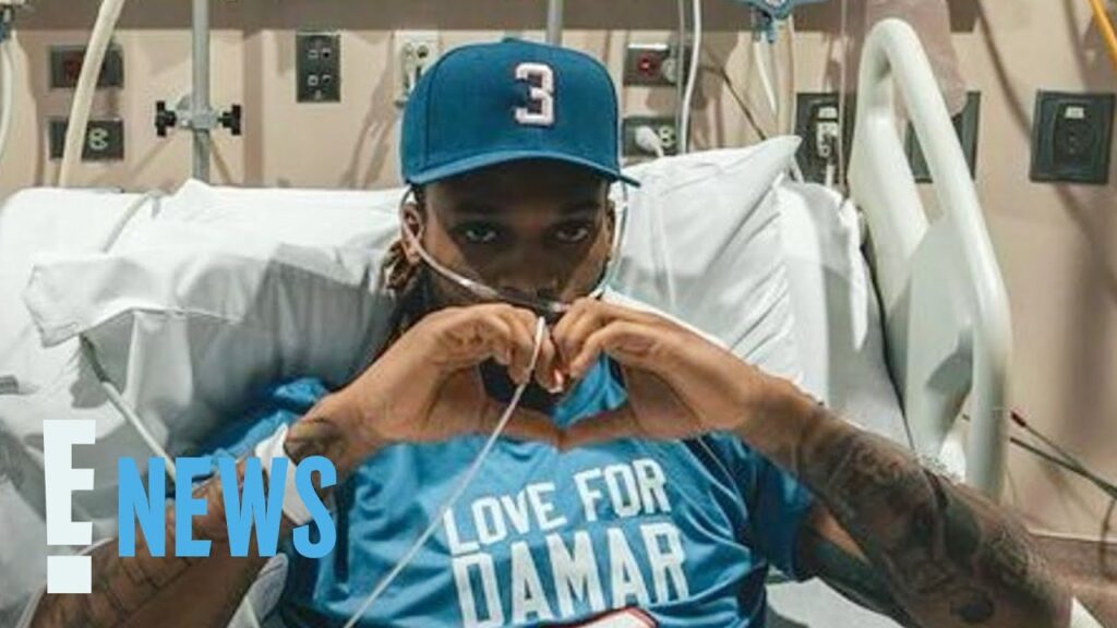 Damar Hamlin Cheers on Buffalo Bills Teammates From Hospital | E! News