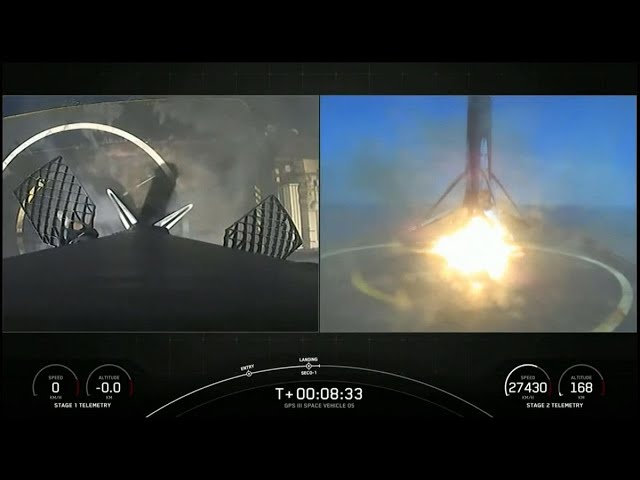 SpaceX Falcon 9 Rocket Lands on Drone Ship