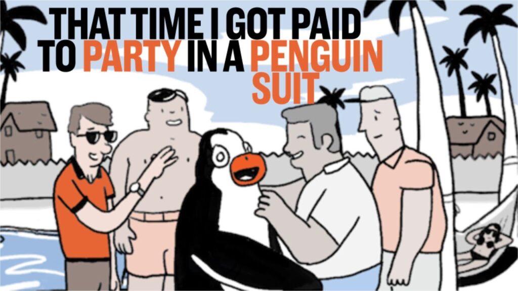 Crazy Work Stories: I Got Paid To Party In A Penguin Suit | On The Clock | CNBC Make It.